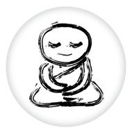 monk meditation icon
