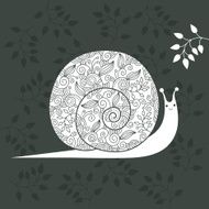 Floral snail