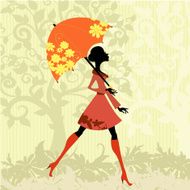 beautiful woman with umbrella N2