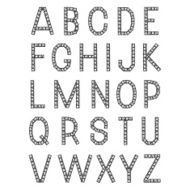 alphabet composed of banknotes