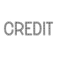Business icon title credit made up of banknotes