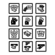 Business icons credit cards and banknotes