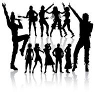 dancing and singing people new set