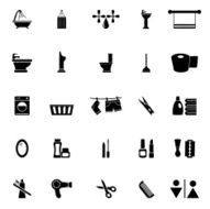 Bathroom icons set N3