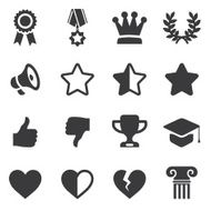 Awards Silhouette icons