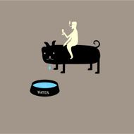 Good dog wine drinker pet owner character