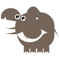 Abstract elephant silhouette
