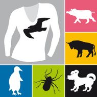 Picture on the colored (vector)