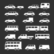 Set icons of car and bus N2