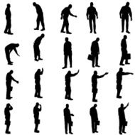 Vector silhouette of a businessman N11