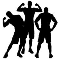 Vector silhouette of a man N372