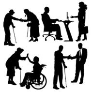 Vector Silhouette Of People N508