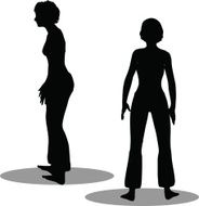 Dancer woman silhouette