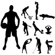 Vector silhouette of sport N2