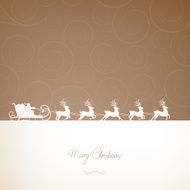 Vector Santa Claus Driving in a Sledge