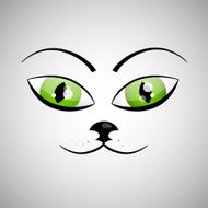 Abstract Vector Cat Face