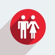 Vector red circle icon on gray background Eps10 N32