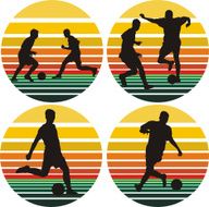 soccer silhouettes - background