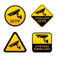 Video surveillance set symbols