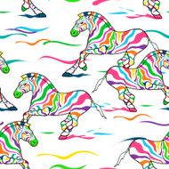 Seamless pattern of zebras