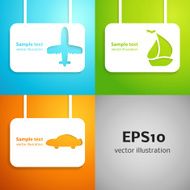 Travel applique background Vector illustration N2
