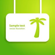 Tropical background with palm trees Vector illustration