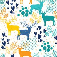 Design seamless background with deer
