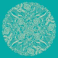 Round floral ornament