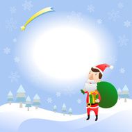 christmas card with santa claus N3