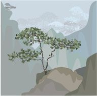 Tree on a mountain ledge