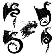 Black dragons tattoo