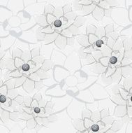 Seamless white background with lotus floral background seamless pattern N2