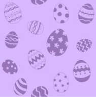 Purple Easter Egg Pattern