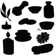 Vector silhouette elements spa
