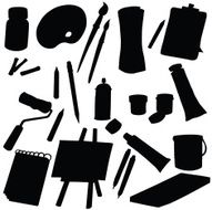 vector silhouette art supplies N2