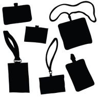 Vector silhouette elements badges