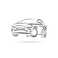 Car abstract lines vector design concept N2