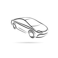 Car abstract lines vector design concept N3