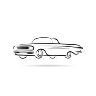 Car abstract lines vector design concept N4