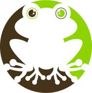 Abstract Frog Silhouette