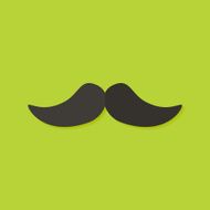 Mustache Christmas Flat Icon N2