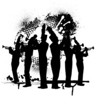 Trumpet Line Grunge Graphic