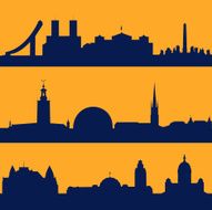 Seamless patterns of Scandinavian capitals