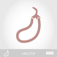 Vector Eggplant icon