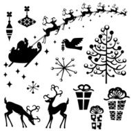 Retro Christmas Design Elements