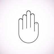 stop hand icon