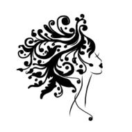 Female Head Silhouette For Your Design N6