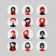 Cards with woman faces for your design