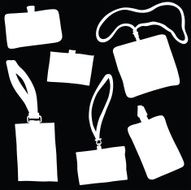 Vector silhouette elements badges N2
