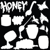 Vector silhouette of honey N3